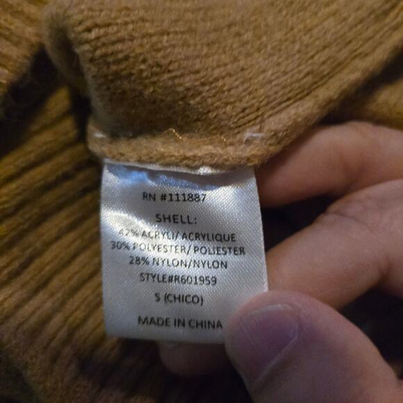 Rokoko Camel Knit Short Sleeve Sweater Polo Collar Women’s Small - Picture 4 of 8